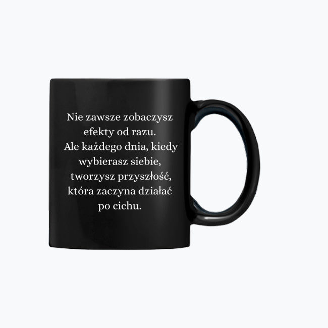 Kubek ceramiczny z inspirującym napisem – 330 ml, idealny na prezent