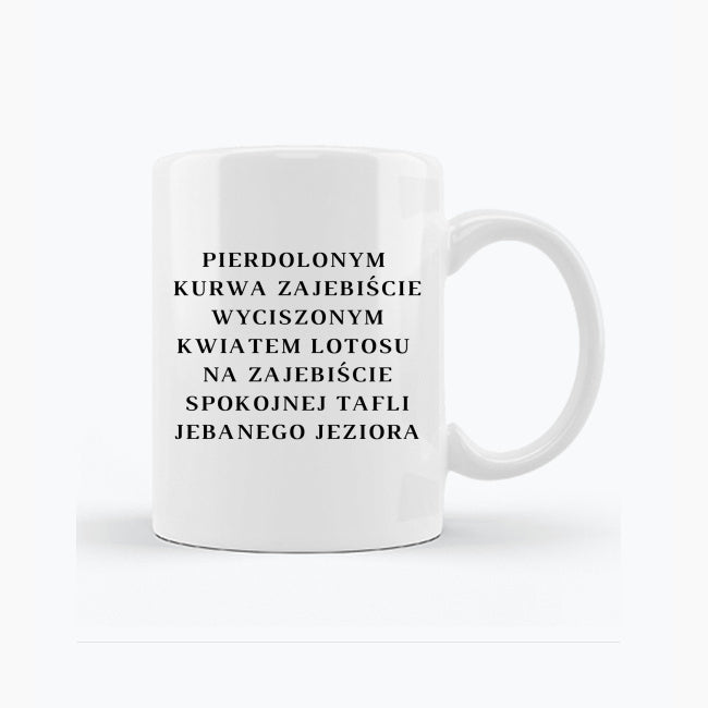 Kubek „Jestem oazą spokoju” – ceramiczny, 330 ml, idealny do kawy i herbaty