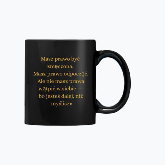 Kubek z pozytywną myślą – idealny do kawy i herbaty, ceramiczny, 330 ml