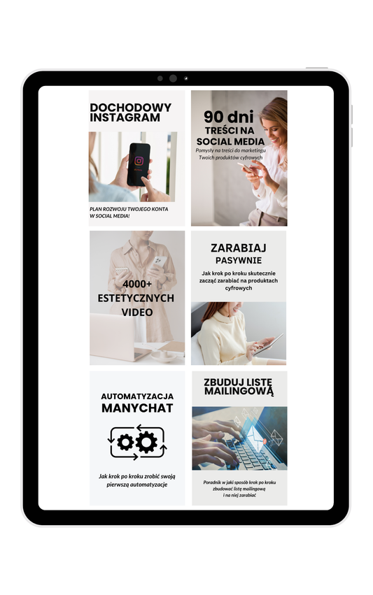 PAKIET INSTABIZNES - 5 Ebooków + 4000 estetycznych video