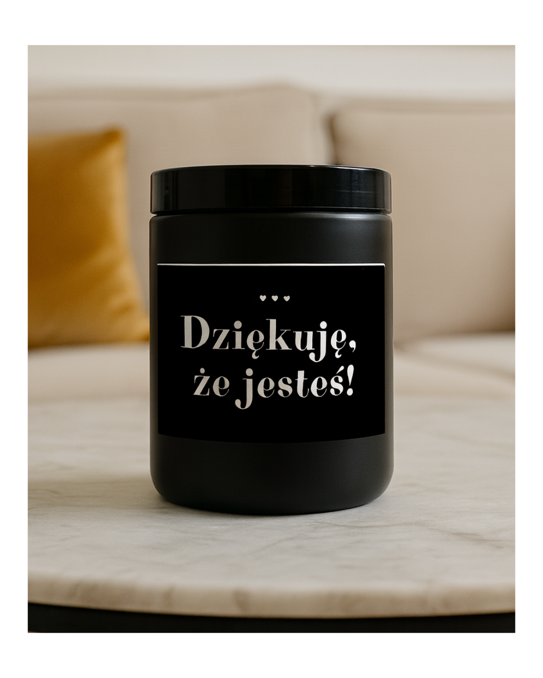 Świeca sojowa „Dziękuję, że jesteś” – naturalna świeca prezentowa na każdą okazję